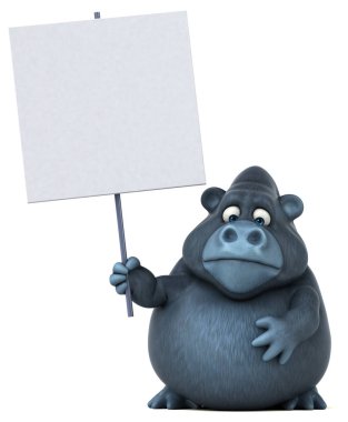 Eğlenceli goril holding kartı