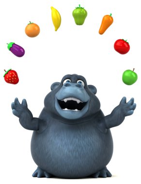 Gıda ile eğlenceli goril 