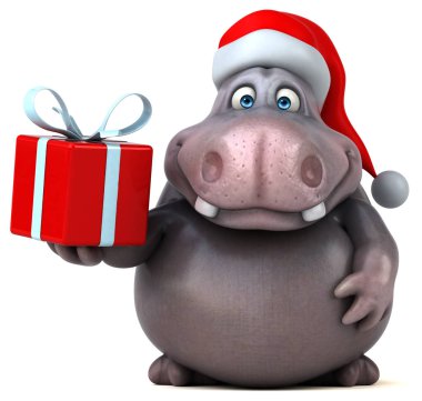 çizgi film giyen Noel Baba şapkası 