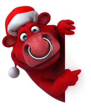 Komik boğa holding kartı 