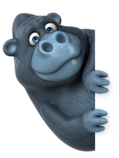 Fun gorilla holding card — Stock Photo, Image