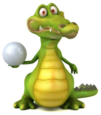 Eğlenceli timsah holding topu 