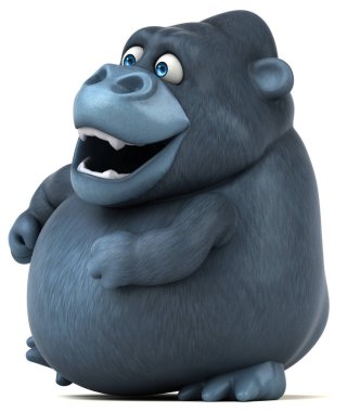 Eğlenceli gri goril  