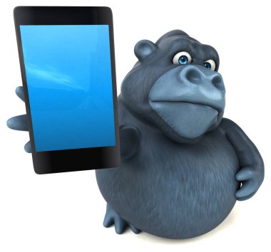 Eğlenceli goril holding telefon