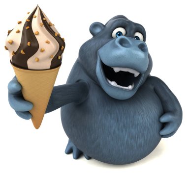 goril holding dondurma 