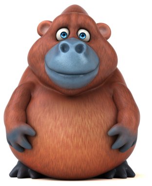 Komik kahverengi Orangutan 