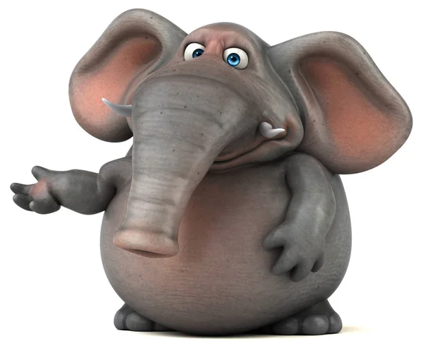 Elefante engraçado dos desenhos animados — Fotografia de Stock