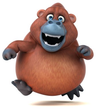 Komik kahverengi Orangutan 