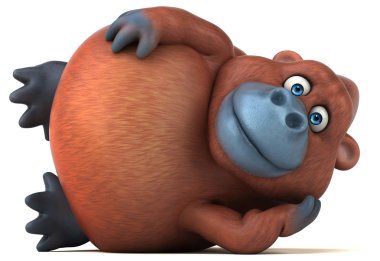 Komik kahverengi Orangutan 