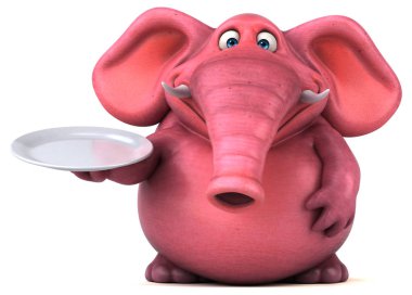 Eğlenceli fil holding plaka