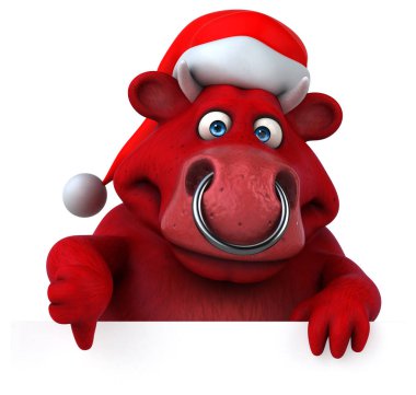 Boğa giyen santa claus şapka 