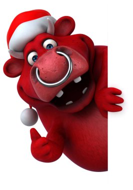 Boğa giyen santa claus şapka 