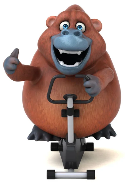 Divertente Orangutan ciclismo — Foto Stock