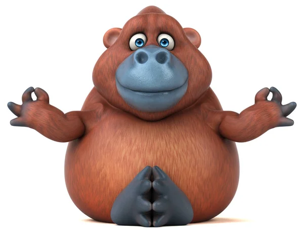 Vicces orangután, jóga — Stock Fotó