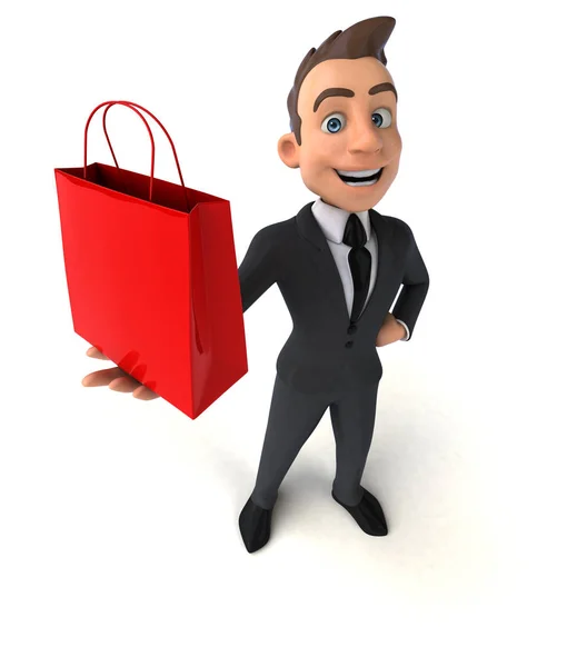 Businessman holding bag — Stock Photo, Image