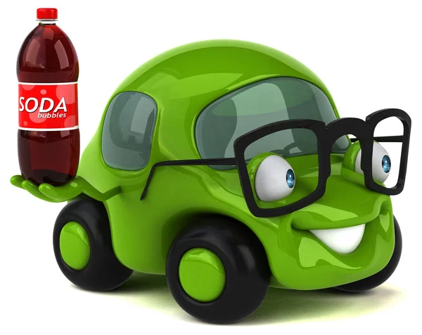 Leuke auto bedrijf soda — Stockfoto
