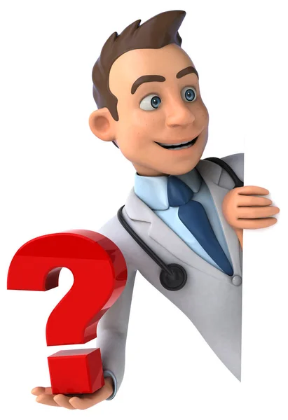Lekarz prowadzący znak zapytania — Zdjęcie stockowe
