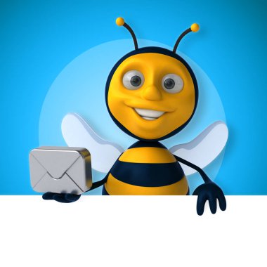 Komik arı holding mektup  