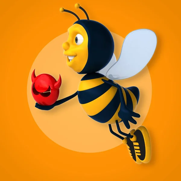 Забавна бджола тримає вірус — стокове фото