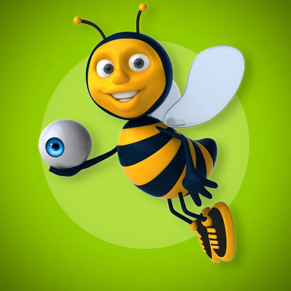 Zabawny Pszczoła gospodarstwa oko — Zdjęcie stockowe