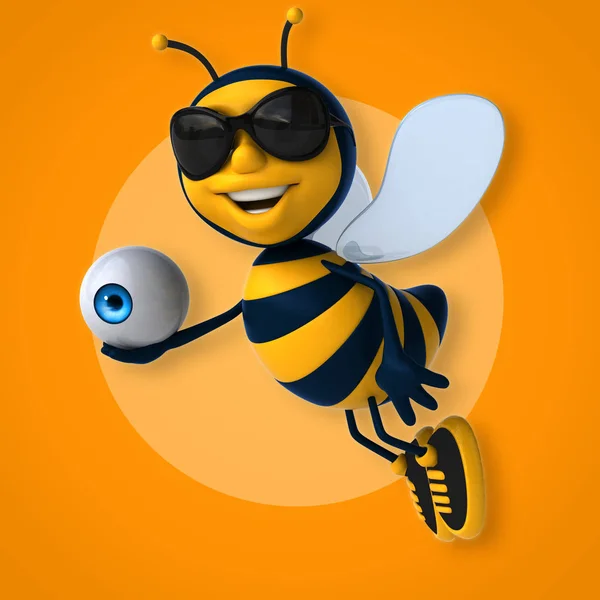 Komik arı holding göz — Stok fotoğraf