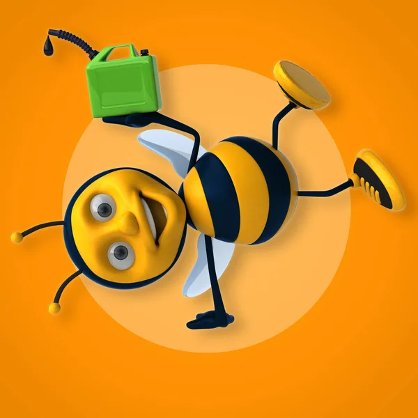 Grappige bee holding olie — Stockfoto