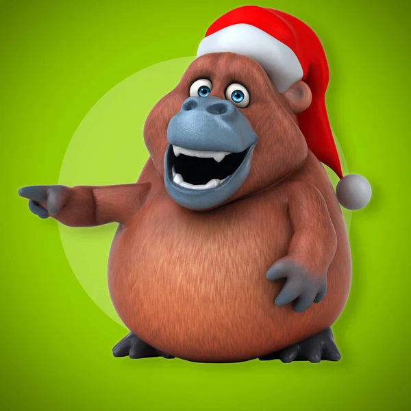 Orangután viselt santa kalap — Stock Fotó