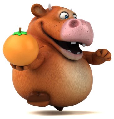 Eğlenceli inek holding turuncu