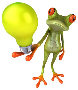  Kurbağa holding lamba