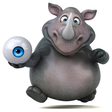 Komik gergedan holding göz 