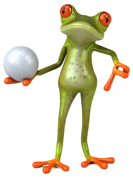 Frog holding ball — Stock Photo, Image