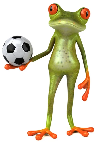 Kurbağa holding topu — Stok fotoğraf
