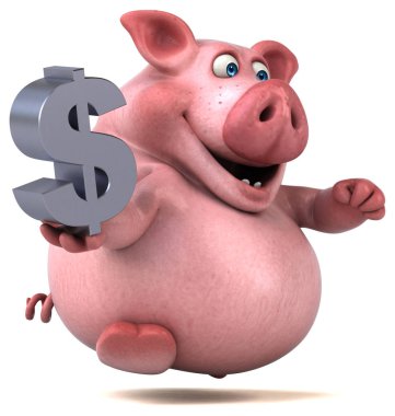 çizgi film karakteri holding Doları