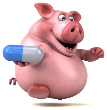  çizgi film karakteri holding hap