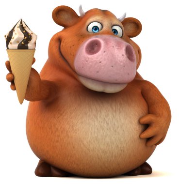   çizgi film karakteri holding dondurma