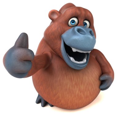 Eğlenceli çizgi film Orangutan 