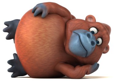 Eğlenceli çizgi film Orangutan 