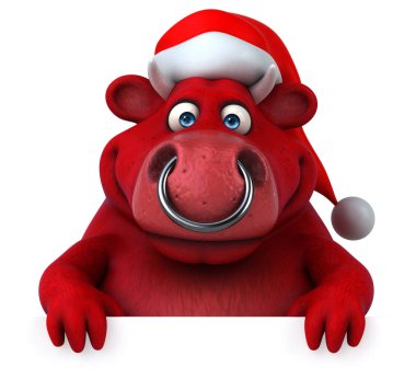 çizgi film karakteri holding kartı 