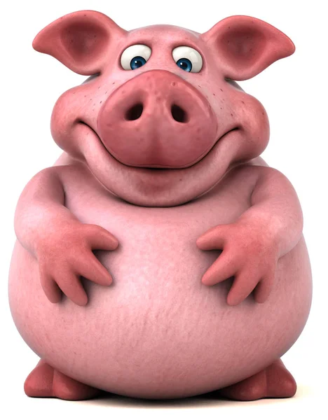 Funny cartoon  pig — Stock Photo, Image