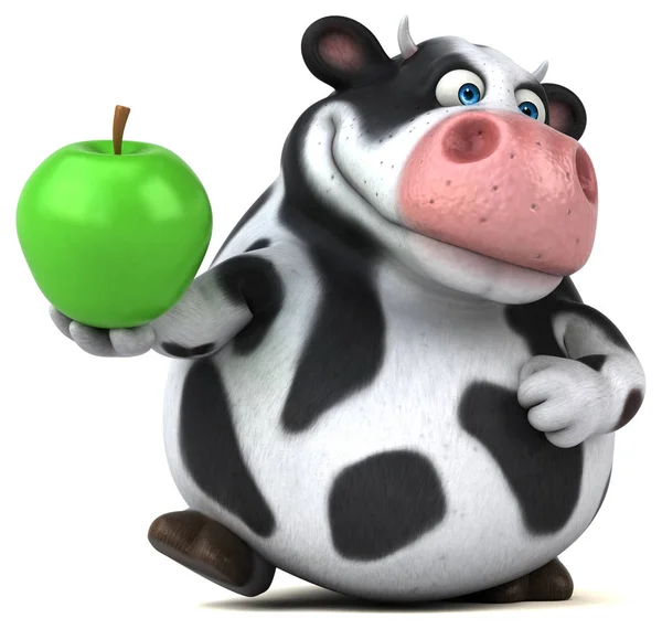 Cartoon karakter bedrijf apple — Stockfoto