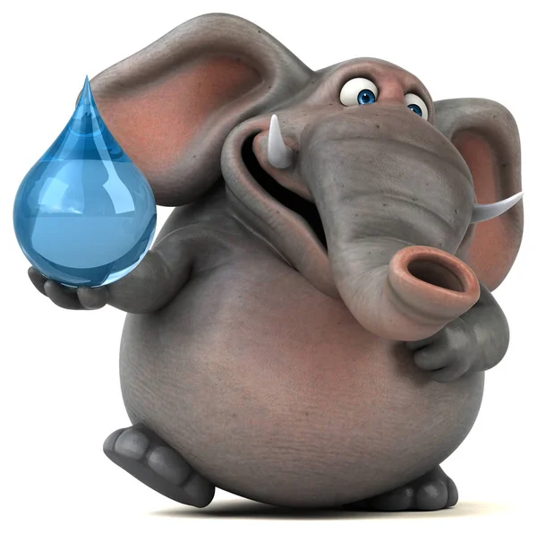 Personaje de dibujos animados celebración de gota de agua —  Fotos de Stock