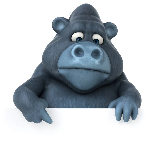 Divertente gorilla in possesso di carta — Foto Stock