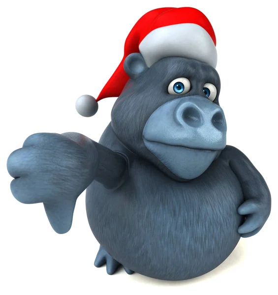 Gorila usando chapéu sanra — Fotografia de Stock