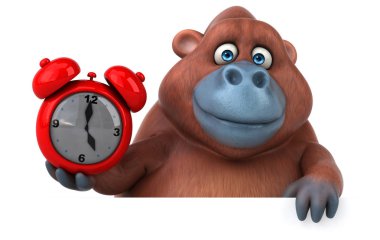  çizgi film karakteri holding saat 