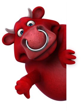 Komik boğa holding kartı