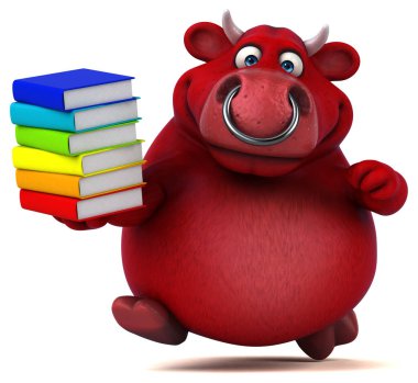 kitap tutan çizgi film karakteri 