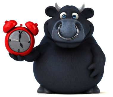  çizgi film karakteri holding saat 