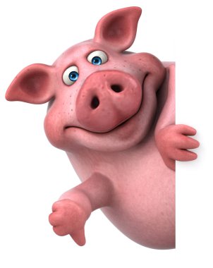 çizgi film karakteri holding kartı 