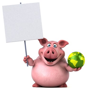 çizgi film karakteri holding gezegen 