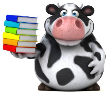 kitap tutan çizgi film karakteri 